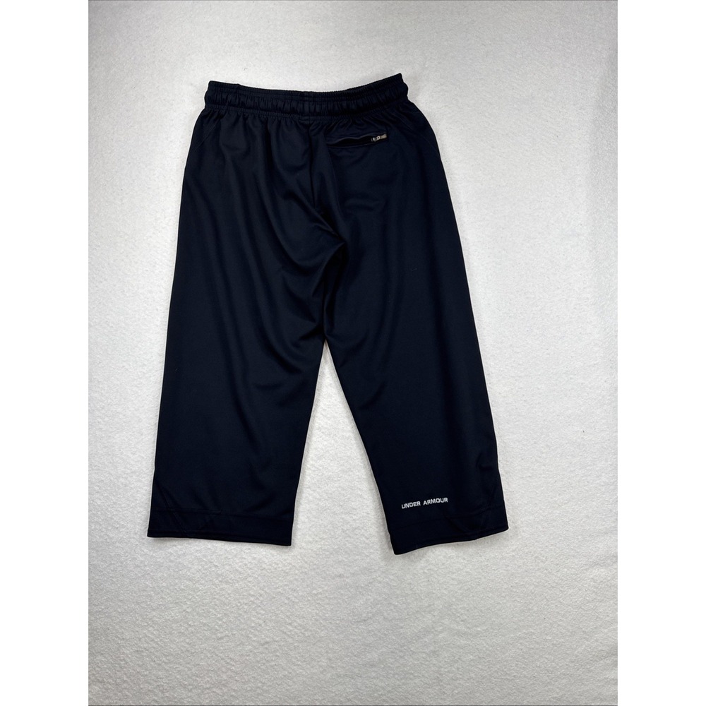 Under Armour Women's Cropped Black Leisurewear Sz Medium Relaxed Wide Leg Pants - Picture 8 of 11